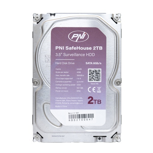 Hard Disk intern PNI SafeHouse 2TB 3.5&amp;#34; HDD, CCTV, 64MB, SATA III, 7200 RPM pentru sisteme de supraveghere - Img 6