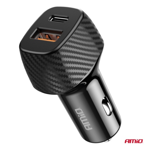 Incarcator auto QC+PD 20W USB-A + USB-C