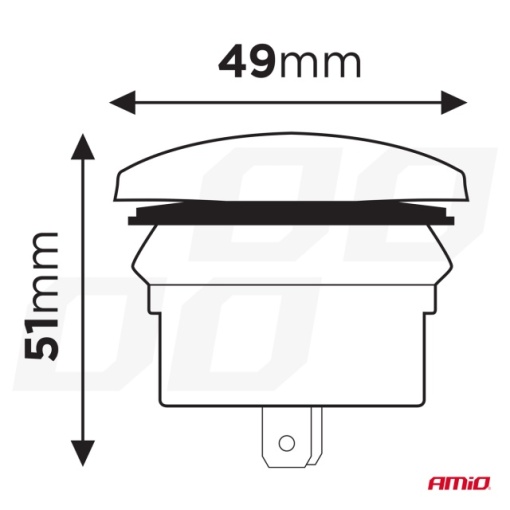 Incarcator de telefon rezistent la apa cu lumina de fundal LED ROSU 2xUSB 12/24V - Img 4