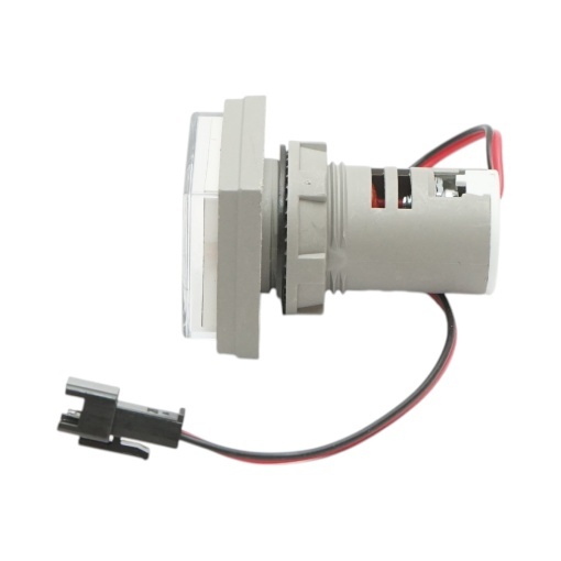 Indicator digital ampermetru si voltmetru LED alb 0-100A/50-500V AC Ø 22mm Breckner Germany - Img 4