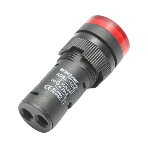 Indicator semnalizare LED rosu 24V AC/DC 16mm Breckner Germany - Img 3