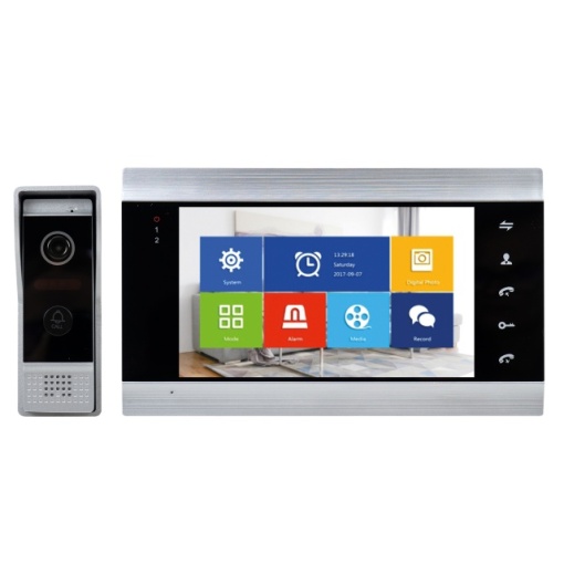 Interfon video inteligent PNI SafeHome PT720MW WiFi HD, P2P, monitor interior, aplicatie dedicata Tuya Smart, integrare in scenarii si automatizari smart cu alte produse compatibile Tuya - Img 2
