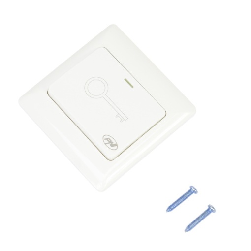 Intrerupator de acces incastrabil PNI PB101, contact iesire NO/COM, max. 36V 3A, alb - Img 5