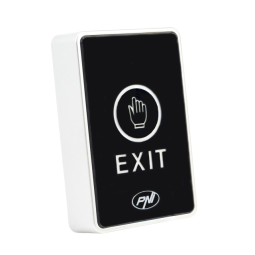 Intrerupator de acces PNI PB104, cu touch, montaj aplicat, NO/NC/COM, 12V/24V DC, LED stare, metalic, 5 fire - Img 7