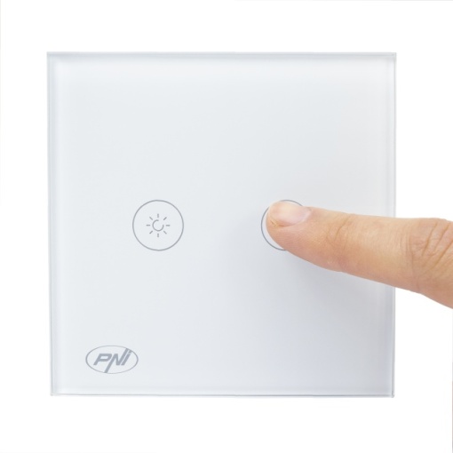 Intrerupator dublu cu touch si dimmer PNI SafeHome DIM202, 2X700W, Live Wire, fara nul, sticla - Img 4