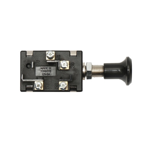 Intrerupator scurt on-off 12V/5A pull switch cu piulita prindere metalica Breckner Germany - Img 5