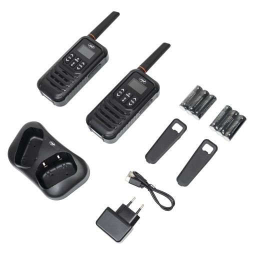 Kit 4 statii radio portabile PNI PMR R80 PRO 0.5W, 16 canale, Waterproof IP67, cu lanterna LED, buton SOS, VOX, USB-C - Img 6