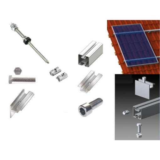 Kit de montaj pe acoperis tabla PNI pentru 2 panouri fotovoltaice - Img 2