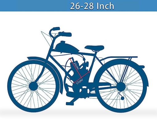 Kit motor bicicleta 80 cc 2 TIMPI (GRI) - Img 3