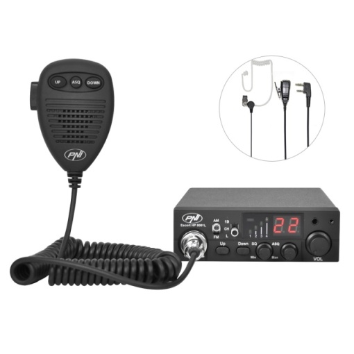 Kit Statie radio CB PNI ESCORT HP 8001L ASQ + Casti HS81L + Antena CB PNI Extra 45 cu magnet - Img 2