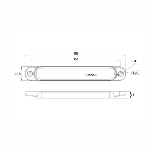 Lampa gabarit 168x23 cu LED 12-36V FRISTOM - Img 4