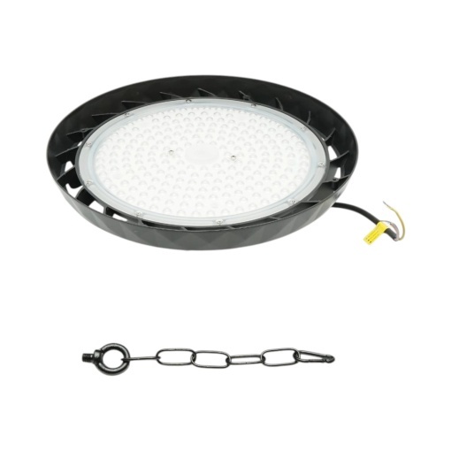 Lampa industriala LED UFO High-Bay 150W, 100-265V, 6500K, 24000lm pentru hale, depozite 330x45mm IP65 Breckner Germany - Img 3
