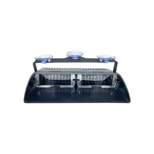 Lampa LED stroboscopica auto parbriz 24 LED 12V portocaliu cu ventuze si 18 moduri - Img 2