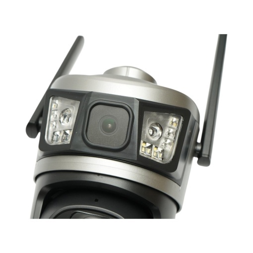 Lampa solara LED iluminat stradal 800W cu camera supraveghere duala 6MP Wi-Fi, panou solar 40W, baterie LiFePO4 30000mAh, PTZ 360, night vision, detectie PIR Ai, aplicatie V380 Pro - Img 14