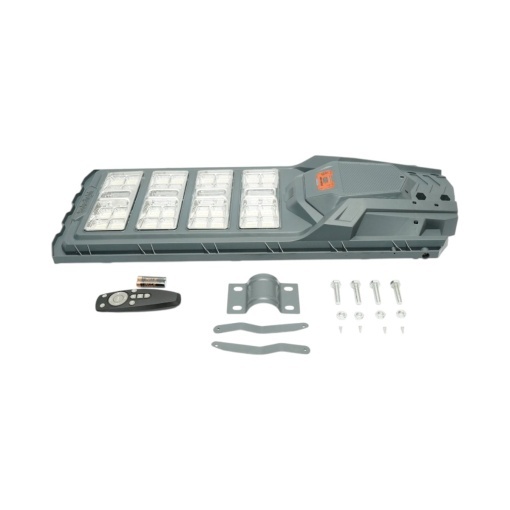 Lampa solara LED iluminat stradal 800W cu panou solar 40W, baterie LiFePO4 30000mAh, senzor miscare, telecomanda, prindere stalp IP65 Breckner Germany - Img 5