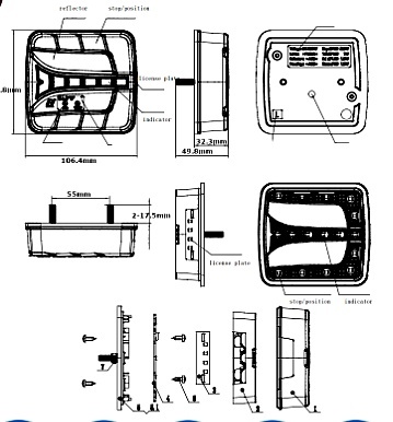 Lampa spate LED stanga 12/24V - Img 4
