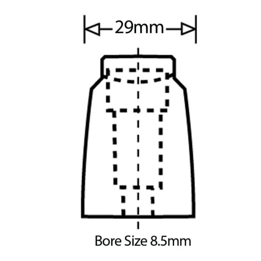 Maner din nailon 117mm, prindere cu suruburi M8 - Img 2