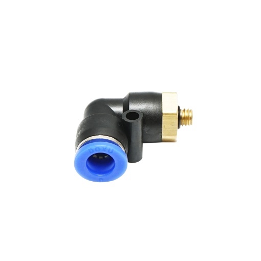 Mufa reductie rapida cotita din plastic pentru furtun fi 8mm si filet metalic M6 - Img 2