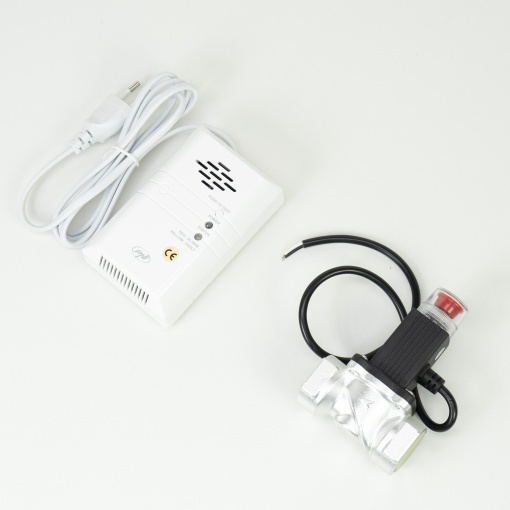 Pachet 2 buc Kit PNI Safe House 400 senzor de gaz si electrovalva 3/4 inch, alarma sonora si luminoasa, 85dB, detecteaza gaze naturale, gaz metan (CH4) - Img 8