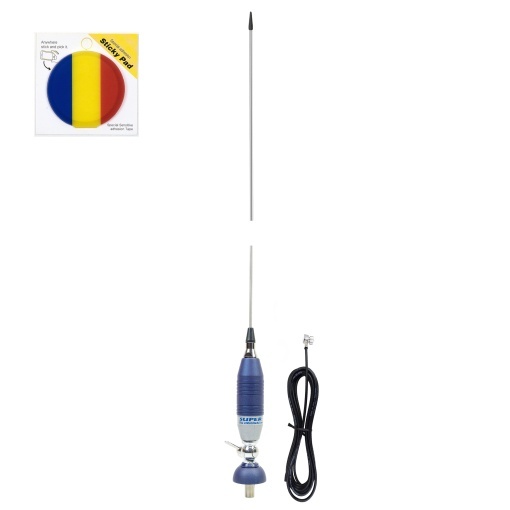 Pachet Antena CB Sirio SUPER 9 cu fluture, lungime 155 cm si Sticky Pad Drapel inclus - Img 13