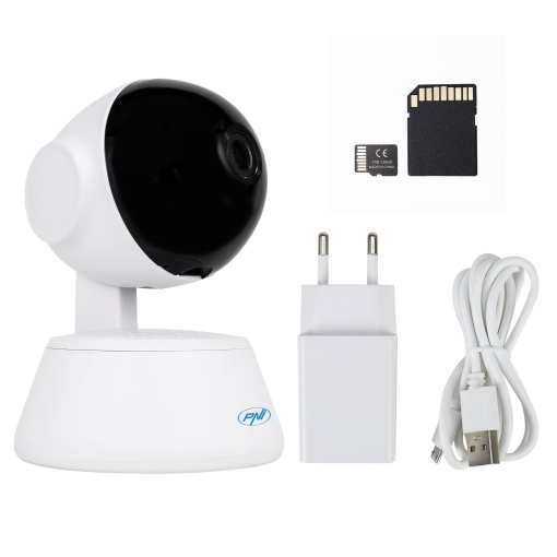 Pachet Camera supraveghere video PNI IP720LR, 1080P, 2MP, IP, P2P, PTZ si card de memorie microSD PNI 128GB inclus - Img 6