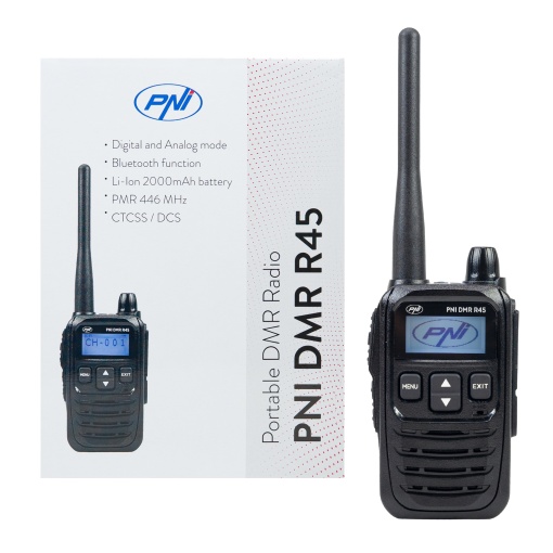 Pachet Statie radio portabila PNI DMR R45 digital si analogic, 446MHz + Cablu de programare pe PC - Img 11