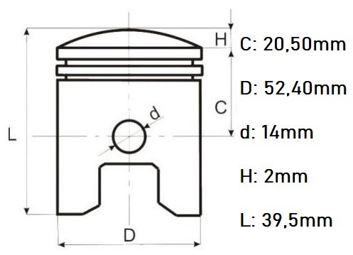 Piston Cross 125cc (52.4mm) - Img 2