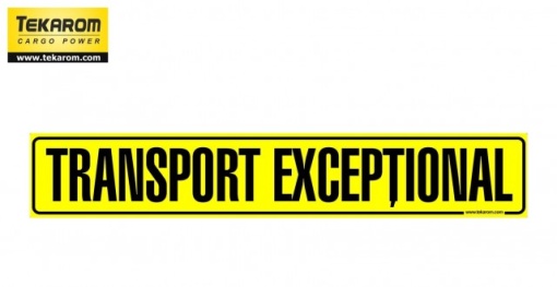 Placuta ,,TRANSPORT EXCEPTIONAL" 1200X250mm - Img 2