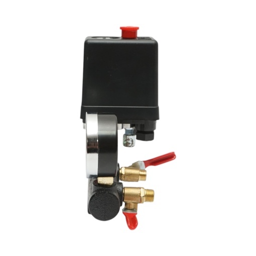Presostat complet cu manometru 220V, 15A, presiune maxima 12 bar pentru compersor aer DISGM62, DISGM63, DISGM66 - Img 4