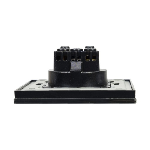 Priza simpla incastrabila PNI WP101B, cu rama din sticla, 16A, 3700W, 230V, negru - Img 7