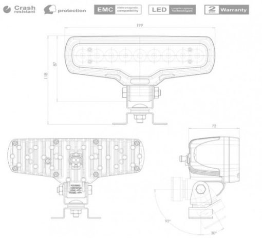 Proiector LED dreptunghiular 46,5 W - Img 6