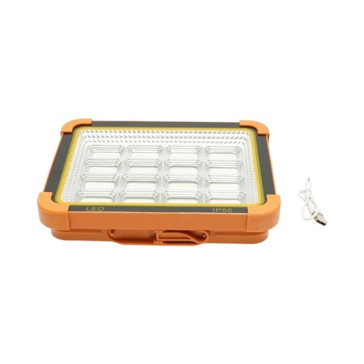 Proiector LED portabil 500W cu panou solar 3W, baterie 12000mAh, 6 moduri de iluminare, magnet, carlig, USB Power Bank Breckner Germany - Img 5