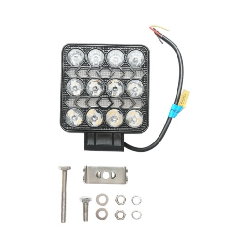 Proiector patrat LED cu DRL 9-80V, 36W alb-galben, carcasa aluminiu 103x103x38mm IP67 Breckner Germany - Img 2