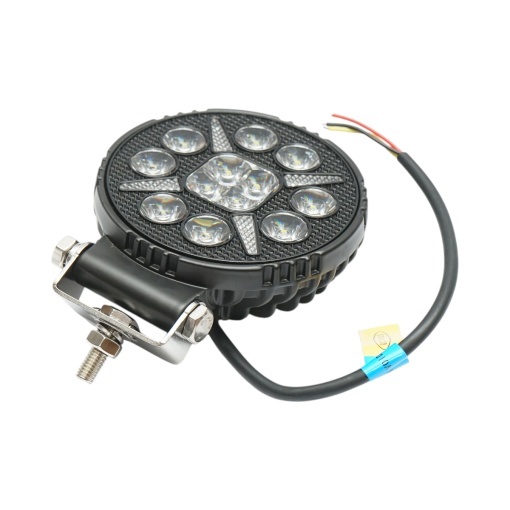 Proiector rotund LED cu DRL 9-36V, 22W alb-galben, carcasa aluminiu 108x108x38mm IP68 Breckner Germany - Img 4