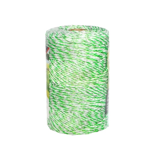 Rola fir verde-alb fi 3mm 3x0.2mm inox, 1x0.25 cupru 0.45 Ohm/m, 250m gard electric Baisan - Img 3