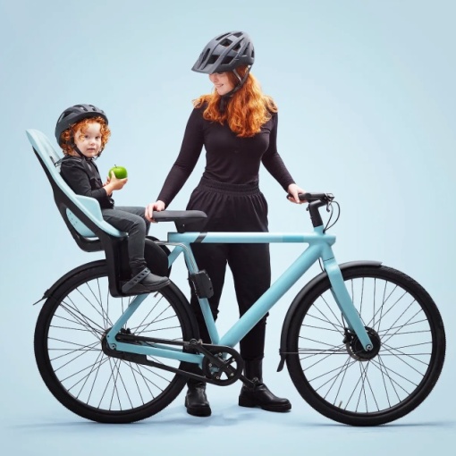 Scaun pentru copii, cu montare pe bicicleta in spate - Thule Yepp 2 Maxi Frame mounted, Alaska Blue - Img 5