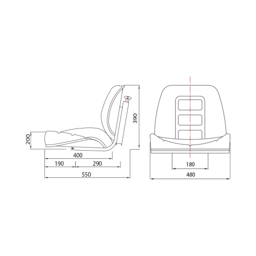 Scaun universal tractor sau stivuitor reglabil cu centura de siguranta si cotiere - Img 6