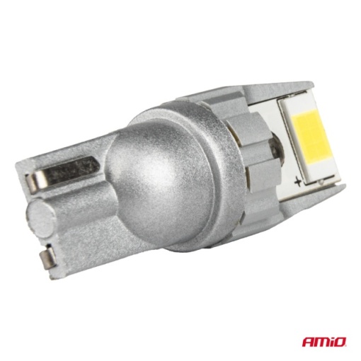 Set 2 becuri auto LED CANBUS alb T10 W5W 2SMD 3570 12V 24V - Img 4