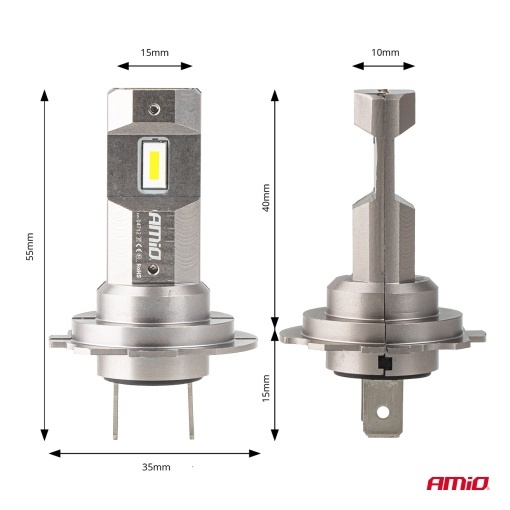 Set 2 becuri LED CANBUS H7 H18 12V 30W Amio - Img 5