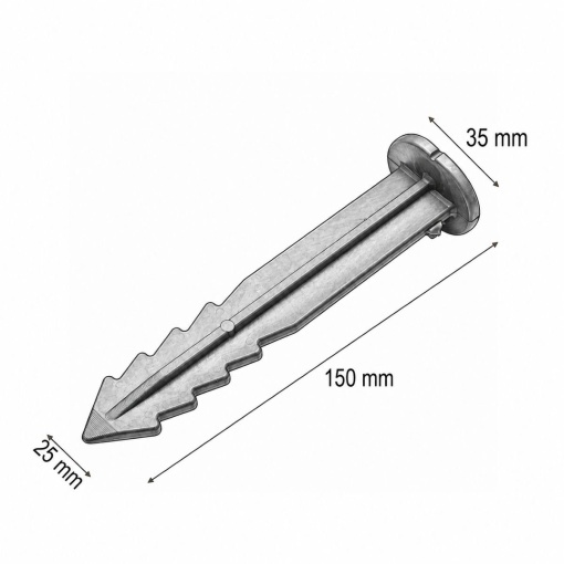 Set 50 cuie tarusi plastic verzi 15cm tip harpon pentru fixare folie protectie Breckner Germany - Img 7