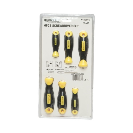 Set 6 surubelnite drepte si in cruce cu varf magnetic profesionale Cr-V Crownman - Img 5