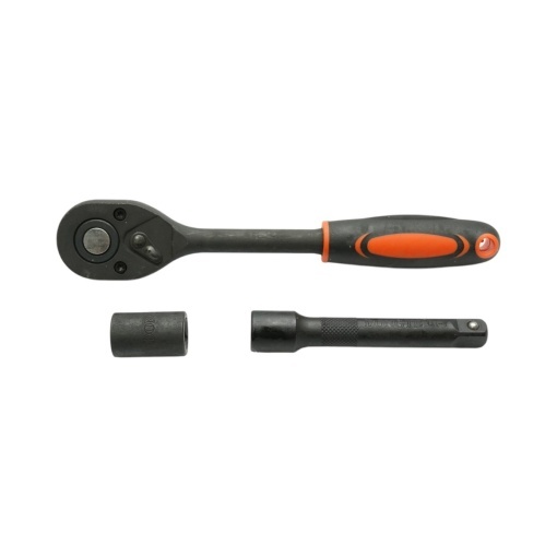 Set chei tubulare 10-24mm, prelungitor 125mm, antrenor cu clichet 1/2 inch 12 piese Cr-V Breckner Germany - Img 3