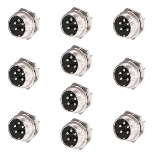 Set cu 10 bucati mufa microfon PNI tata cu 5 pini prindere pe PCB - Img 6