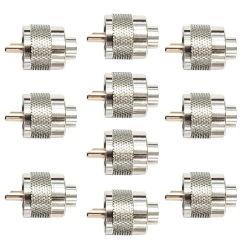 Set cu 10 bucati mufa PNI PL259 short pentru cablu RG58 cu pin central aurit 6 mm - Img 6