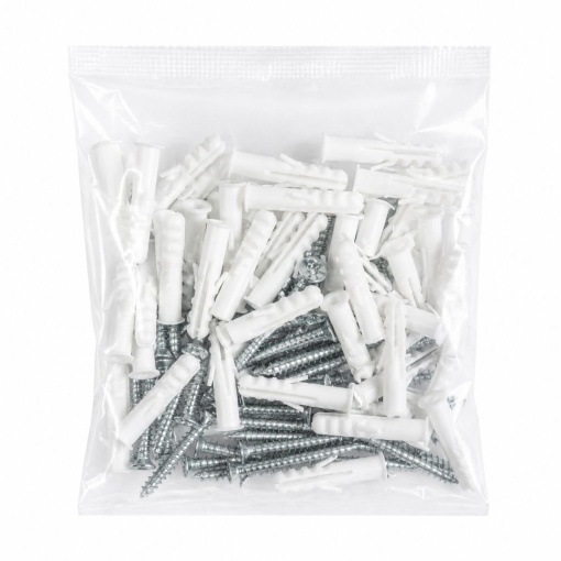 Set diblu universal din plastic alb 6x30mm cu surub 4x30mm 50 buc/set - Img 3