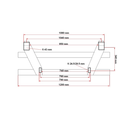 Set lame furci cu cadru pentru paleti 100x40x1200mm, sarcina maxima 2.5T - Img 8