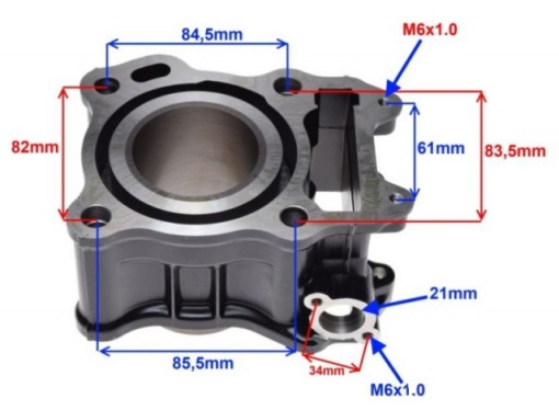 Set motor scuter Suzuki Burgman UH125cc (racire pe apa) 57,00 mm - Img 3