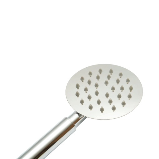 Set para dus cu furtun zincat 1.5m, 1 functie tip ploaie, duze silicon, crom lucios, otel inoxidabil 100x225mm - Img 6