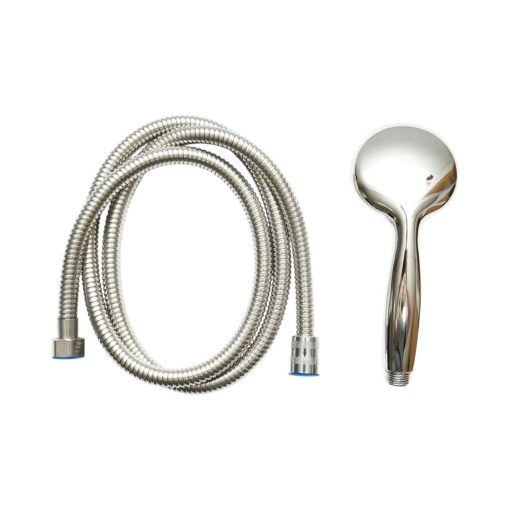 Set para dus cu furtun zincat 1.5m, 5 functii, crom lucios, plastic 80x190mm - Img 3