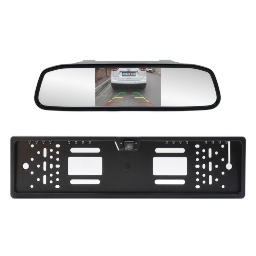Sistem parcare wireless PNI Escort P25 cu display LCD 4.3 inch integrat in oglinda retrovizoare si camera integrata in suport de numar de inmatriculare, 480P, unghi 110 grade - Img 11